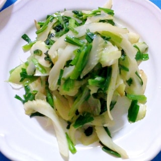 グリーン野菜の塩炒め